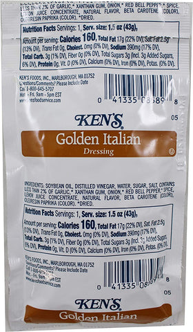 Image of Ken's Steakhouse Golden Italian Dressing 1.5 oz Packets (Pack of 20)