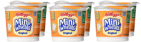 Image of Kellogg's Breakfast Cereal, Frosted Mini Wheats, Single-Serve, 6 Cups/Box