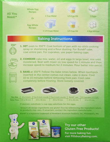 Image of Pillsbury Funfetti Gluten Free Cake and Cupcake Mix (Bundle of 2)