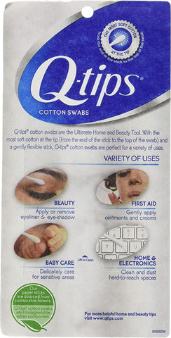 Image of Q-tips Antimicrobial Cotton Swabs, 300 Count (Pack of 2)