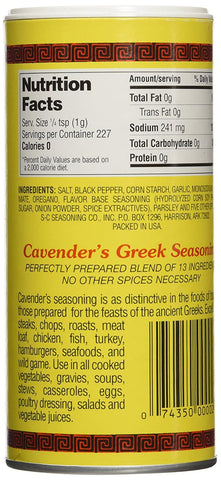 Image of Cavenders All Purpose Greek Seasoning, 4 Pack (4 X 8oz)