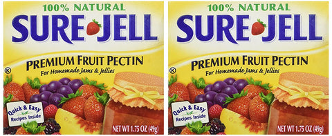 Image of Sure Jell Premium Fruit Pectin For Homemade Jams And Jellies, 100% Natural 1.75 oz (2 Packs)