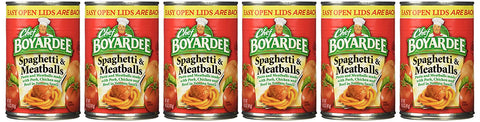 Image of Chef Boyardee, Spaghetti & Meatballs, 14.5oz Can (Pack of 6)