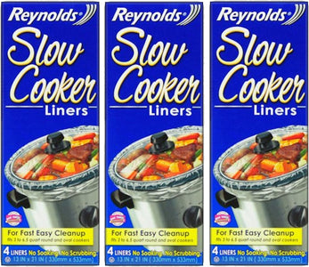 Reynolds Metals Slow Cooker Liners 13"X21" - 3 Pack (12 Liners Total)