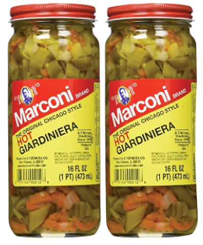 Image of Marconi - The Original Chicago Style Hot Giardiniera - 16 oz (2 Pack)