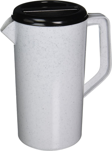 Image of TableCraft 144GRT Plastic 2.5 Quart Pitcher with Black Sanitary Lid