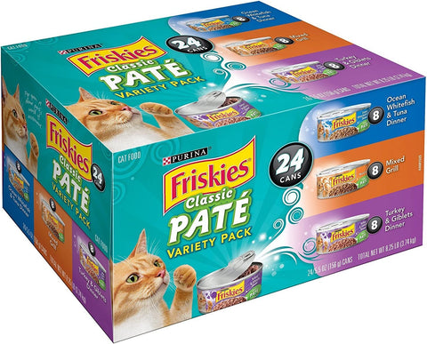Image of Purina Friskies Classic Pate Cat Food Variety Pack 24-5.5 oz. Cans