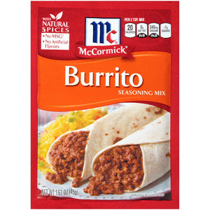 McCormick Burrito Seasoning 1.62 Oz (Pack of 6)