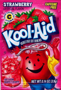 Kool-Aid Soft Drink Mix - Strawberry Unsweetened, Caffeine Free, 0.14 oz/envelope (Pack of 15)