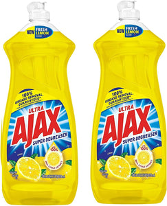 Ajax Dishwashing Liquid, Super Degreaser, Lemon