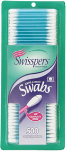 Swisspers Hot Colored Swab-500 ct (Color May Vary)