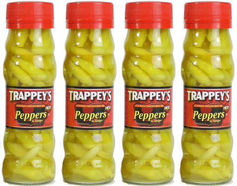 Image of Trappeys Peppers in Vinegar, Hot, 4.5 oz (Pack of 4)