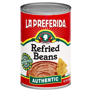 La Preferida Authentic Refried Pinto Beans – Homemade taste of traditional creamy frijoles refritos. 4 simple ingredients,16 oz