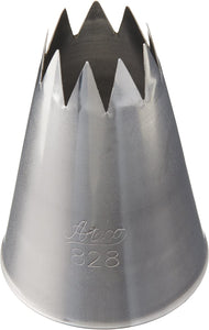 Ateco # 828 - Open Star Pastry Tip .63'' Opening Diameter- Stainless Steel