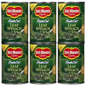 Del Monte Leaf Spinach, 13.5 oz, 6 pk