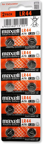 Image of Maxell LR44 (A76) Batteries, 10 Count