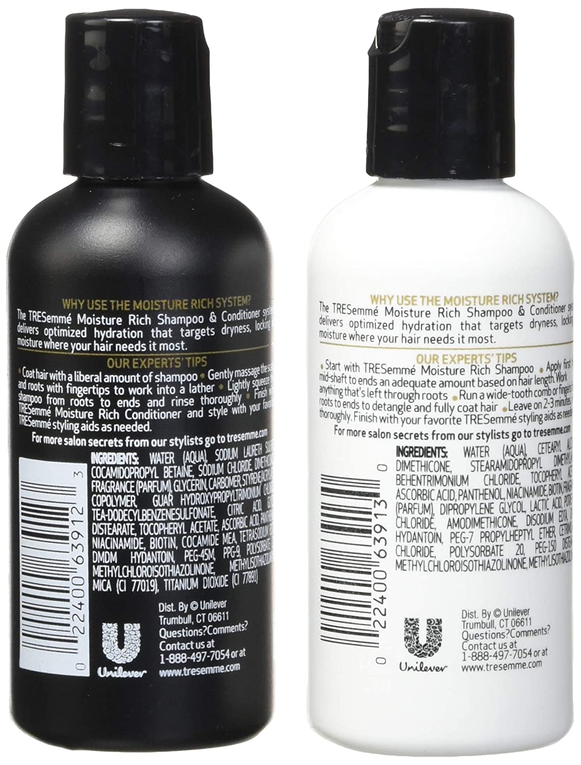 TRESemme Moisture Rich Shampoo & Conditioner, 3 Fl. Oz. Travel Size (1 Duo set)