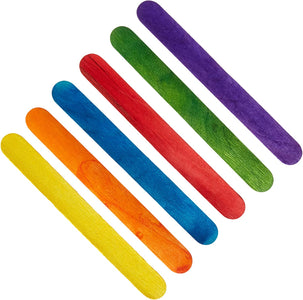 BAZIC Jumbo Colored Craft Stick, Assorted, 2, 50 Per Pack, Totals 100, Natural