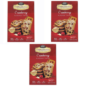 Nonni's Thin Addictives Cranberry Almond Thins 4.4oz ( 3 Pack)