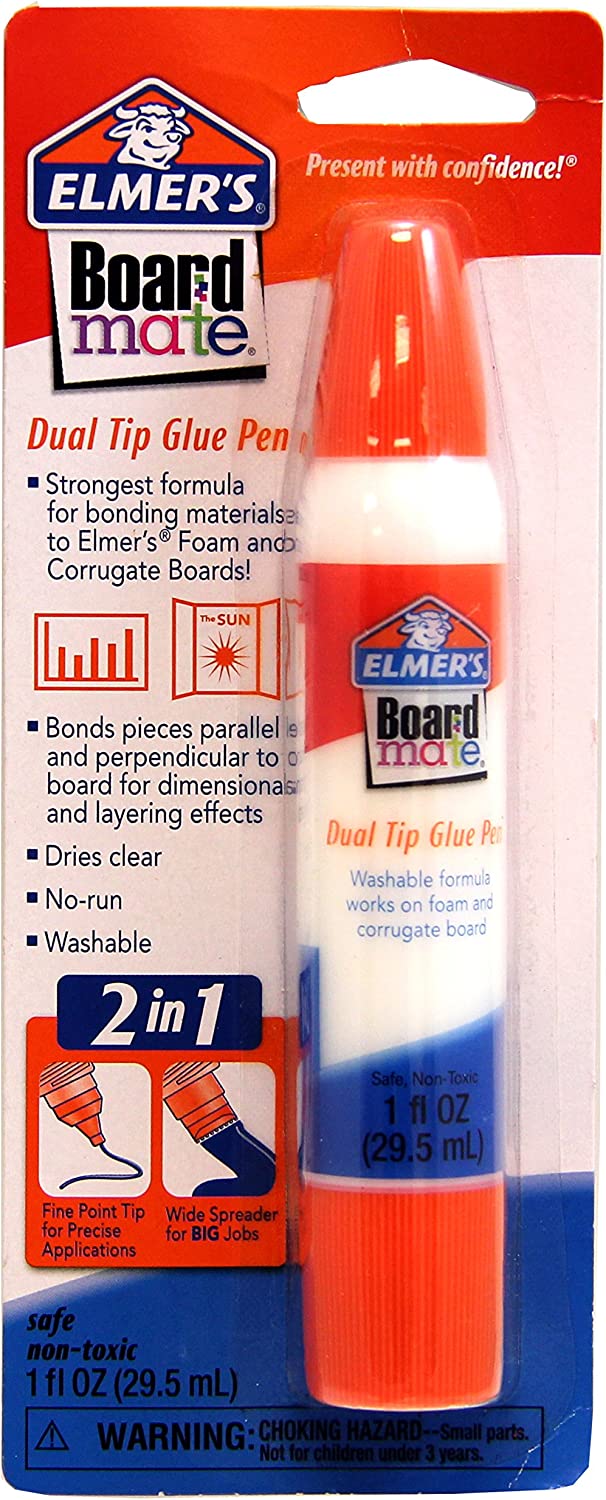 ELMERS Glue Pen Board Mate Dual Tip 1 Oz (E140)