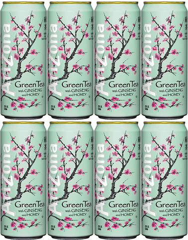 Image of Arizona Tea Green Tea, 23 Fl Oz Tall Cans (Pack of 8, Total of 184 Oz)