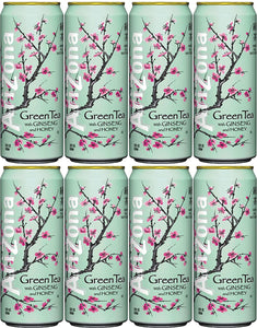 Arizona Tea Green Tea, 23 Fl Oz Tall Cans (Pack of 8, Total of 184 Oz)
