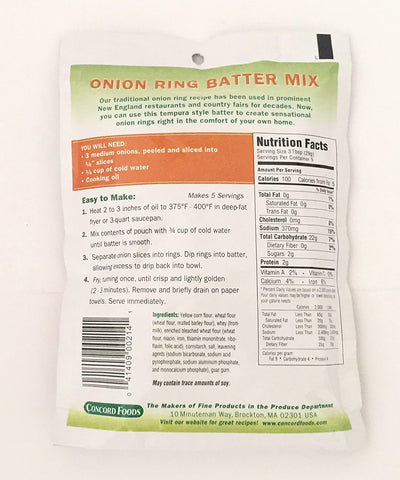 Image of Concord Foods, Onion Ring Batter Mix, Tempura Style, 5.2oz Packet