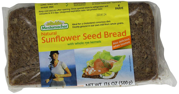Mestemacher Bread Sunflower Seed, 17.6-Ounce (Pack of 6)
