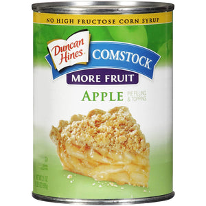 Comstock More Fruit Pie Filling & Topping, Apple, 21 Ounce - 3 Pack