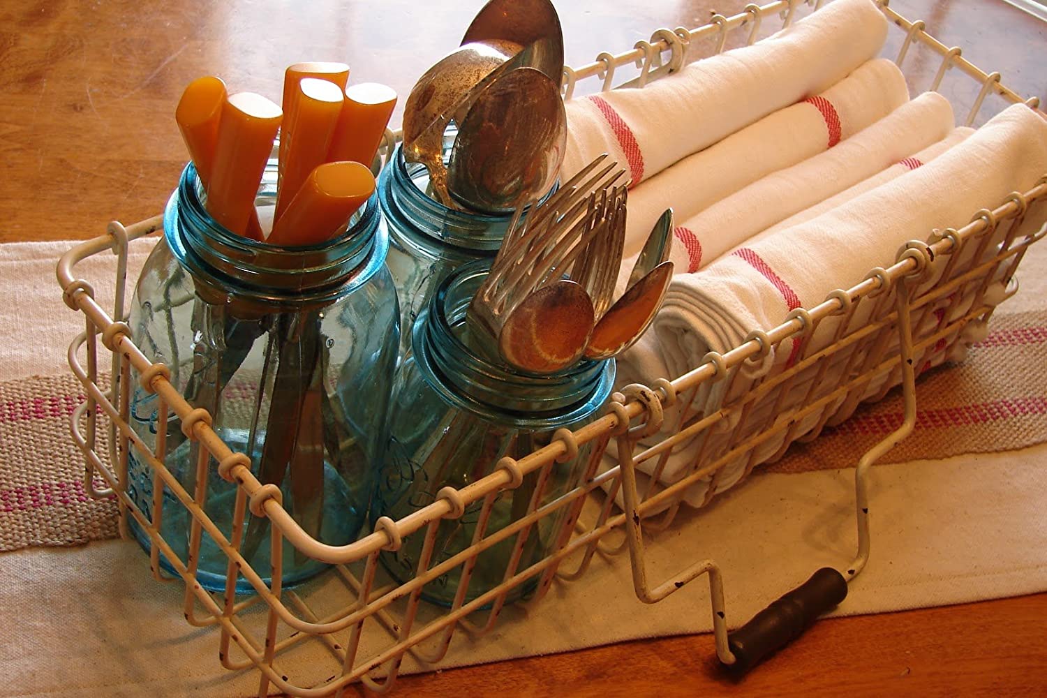 Ikea Dish Towel 101.009.09, Pack of 20, White, Red