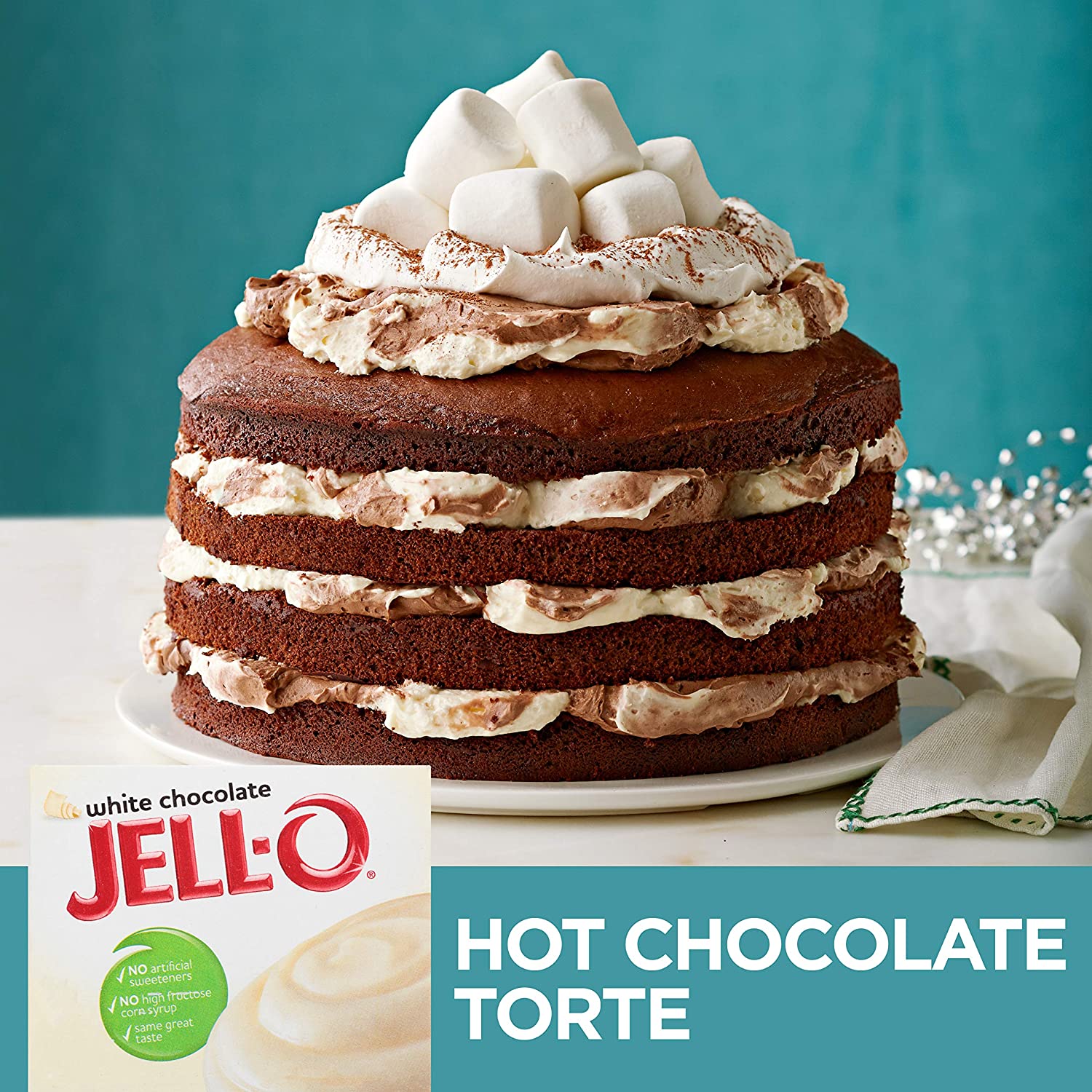 Jell-O Instant White Chocolate Pudding & Pie Filling (3.3 oz Boxes, Pack of 6)