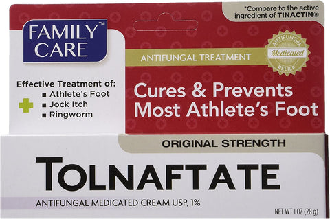 Image of 2 Pack Tolnaftate Cream USP 1% Antifungal Athlete's Foot Compare to Tinactin-1 OZ