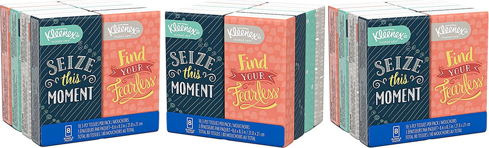 Kleenex Facial, 10 Tissues per Go Pack, 24 Pack, Count (Pack of 24), Blue 36