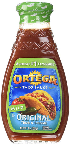 Image of Ortega, Taco Sauce, 8oz Glass Jar (Pack of 3) (Choose Heat)