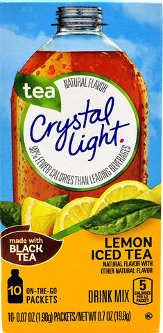 Image of Crystal Light On The Go Natural Lemon Iced Tea, 10-Packet Box (Pack of 5)