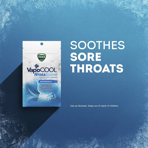 Image of Vicks VapoCOOL HydraSoothe Medicated Drops 20ct, Best Relief to Soothe Sore Throat Pain