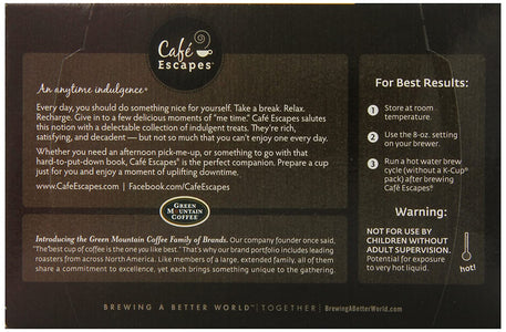 Cafe Escapes Chai Latte K-Cup Portion Packs for Keurig K-Cup Brewers