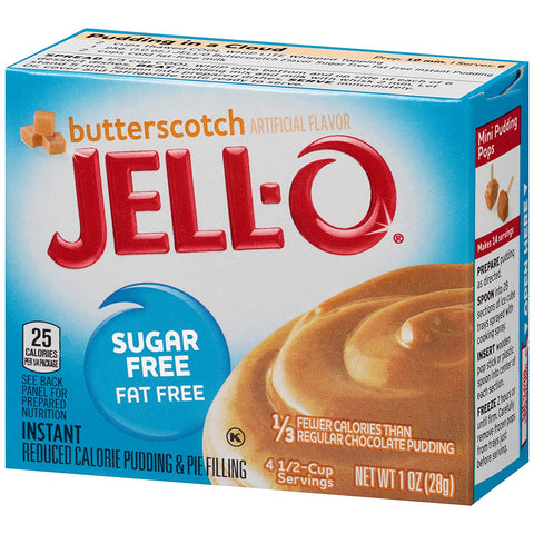 Image of Jell-O Instant Butterscotch Sugar-Free Fat Free Pudding & Pie Filling (1 oz Boxes, Pack of 6)