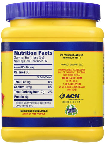 Image of Argo 100% Pure Corn Starch, 16 Oz, Pack of 2