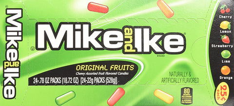 Image of Mike and Ike Original Fruits (1 Box of 24 - .78oz Individual Packs)