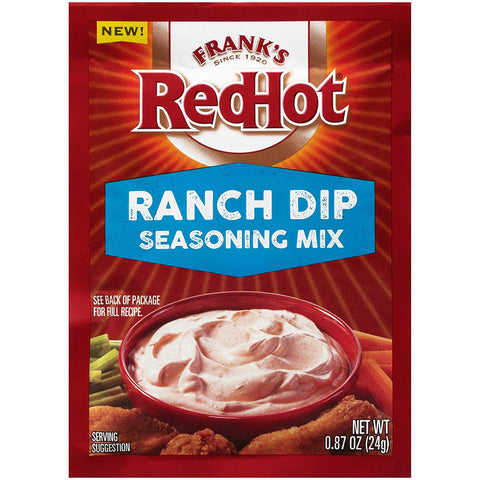 Image of Frank's RedHot Ranch Dip Seasoning Mix (Pack of 3) .87 oz Packets