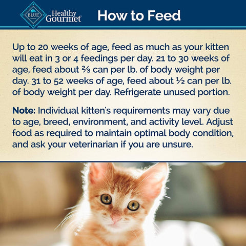 Image of Blue Buffalo Blue Healthy Gourmet Kitten Multipack Cat Food, 3 oz., Case of 6