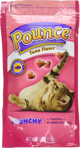 Pounce Tuna Flavored Cat Treat Crunchy Snack 2.1 oz (Pack of 2)