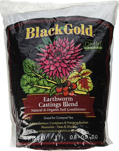 Image of Sun Gro 1490302.Q08P Black Gold Earthworm Castings, Multicolor ,8 quart