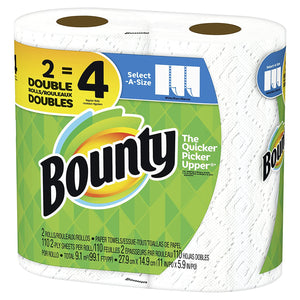 Bounty Select-A-Size Paper Towels, 2 Double Rolls = 4 Regular Rolls