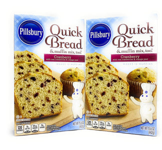 Pillsbury Cranberry Quick Bread Mix, 15.6 oz, 2 pk
