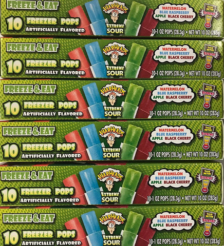 Image of Warheads Extreme Sour Freezer Pops Freeze and Eat ((60) 1oz Bars)