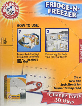 Arm & Hammer Baking Soda, Fridge-N-Freezer Pack, Odor Absorber, 14oz (Pack of 3)