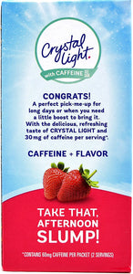 Crystal Light On The Go Wild Strawberry with Caffeine, 10 Packets (Pack of 4)