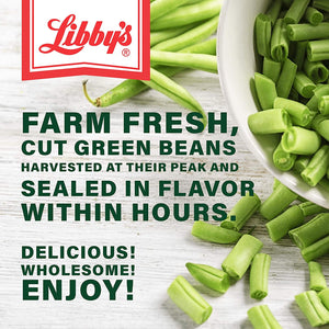 Libby's Cut Green Beans | Naturally Delicious, Mild & Subtly Sweet | Crisp-Tender Bite | No Preservatives | Grown & Made in U.S. | 14.5 ounce can (Pack of 4)